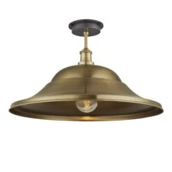 Brooklyn Outdoor & Bathroom Giant Hat Flush Mount – 21 Inch – Brass 10 Brooklyn Outdoor & Bathroom Giant Hat Flush Mount – 21 Inch – Brass -Lumi Home Shop 21 Inch FlushMount Brass Industville Lighting Hat BrassHolder Brooklyn IP65 BR IP65 GHFM21 B BH