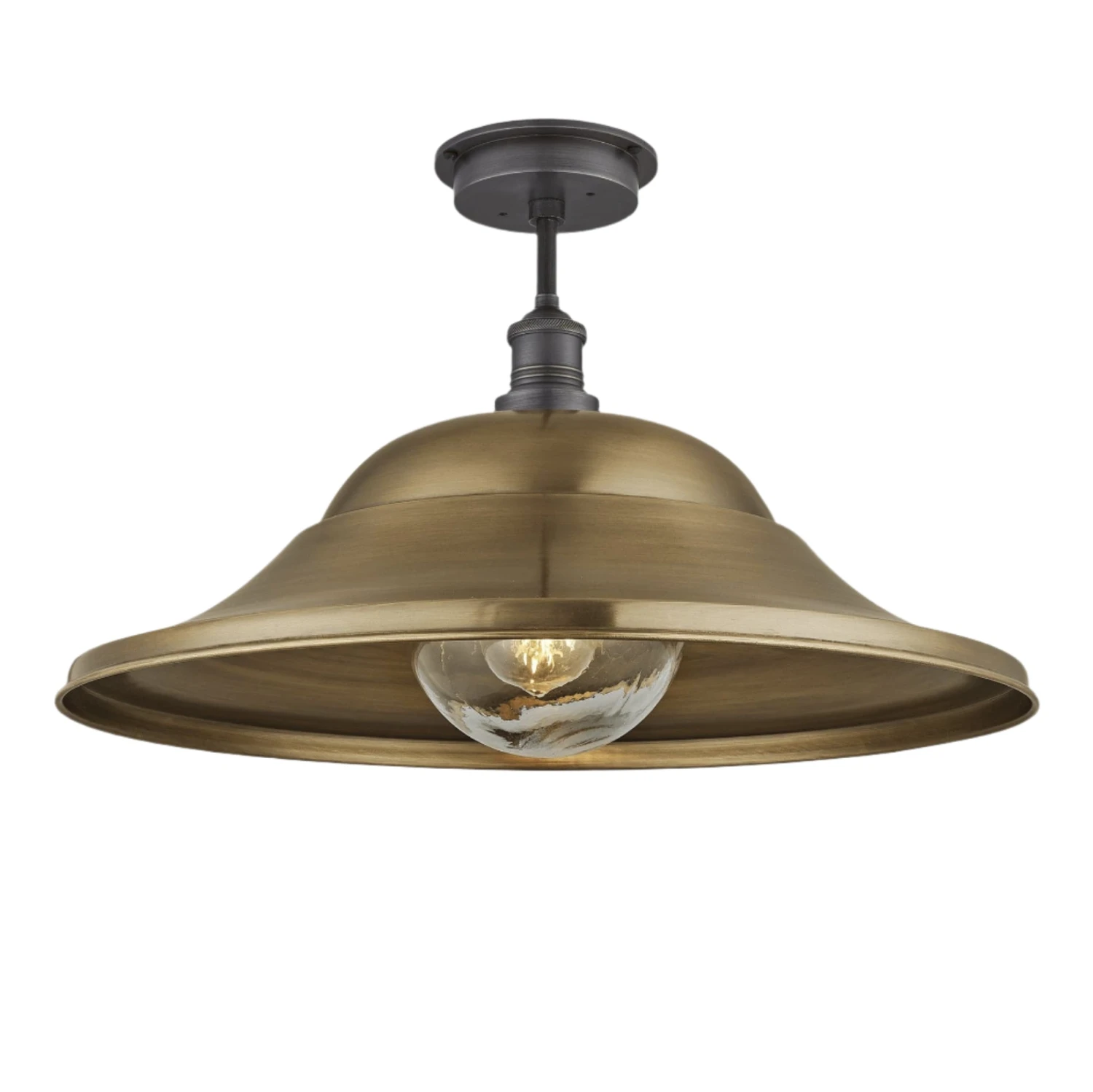 Brooklyn Outdoor & Bathroom Giant Hat Flush Mount – 21 Inch – Brass 4 Brooklyn Outdoor & Bathroom Giant Hat Flush Mount – 21 Inch – Brass - Image 2