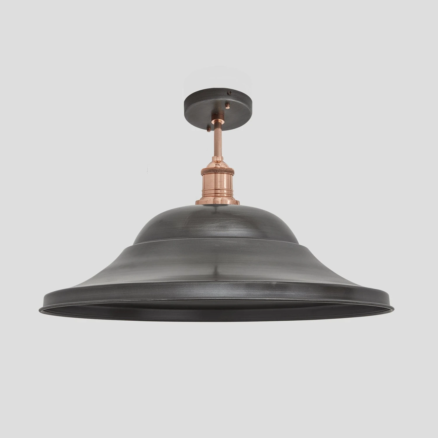 Brooklyn Giant Hat Flush Mount - 21 Inch - Pewter 5 Brooklyn Giant Hat Flush Mount - 21 Inch - Pewter - Image 3