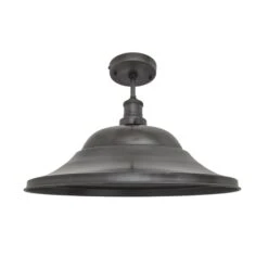 Brooklyn Giant Hat Flush Mount - 21 Inch - Pewter