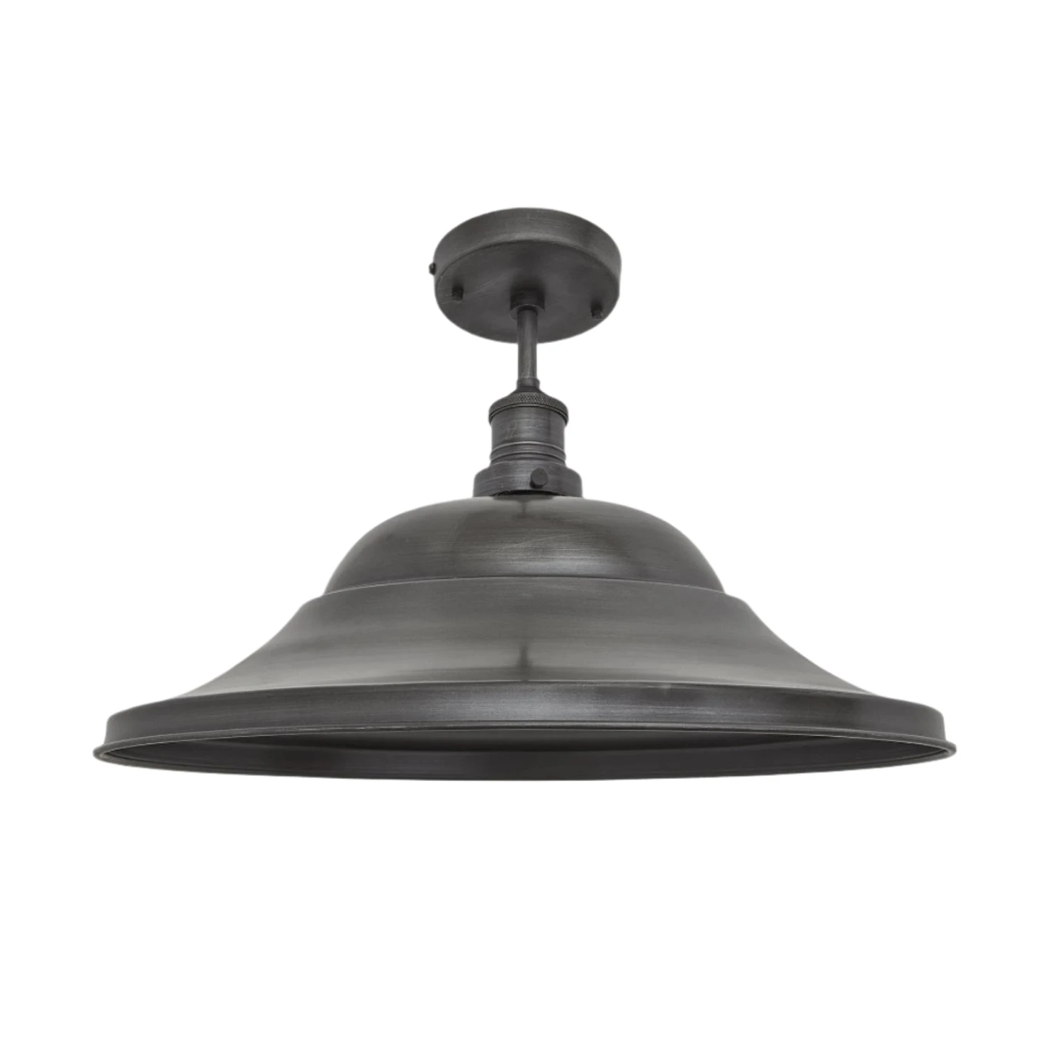 Brooklyn Giant Hat Flush Mount - 21 Inch - Pewter 3 Brooklyn Giant Hat Flush Mount - 21 Inch - Pewter