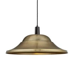 Sleek Giant Hat Pendant - 21 Inch - Brass -Lumi Home Shop 21 Inch Pendant Brass Industville Lighting Hat BlackHolder Sleek SL GHP21 B BKH w