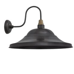 Swan Neck Giant Hat Wall Light - 21 Inch - Pewter