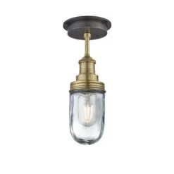 Brooklyn Outdoor & Bathroom Flush Mount - Brass