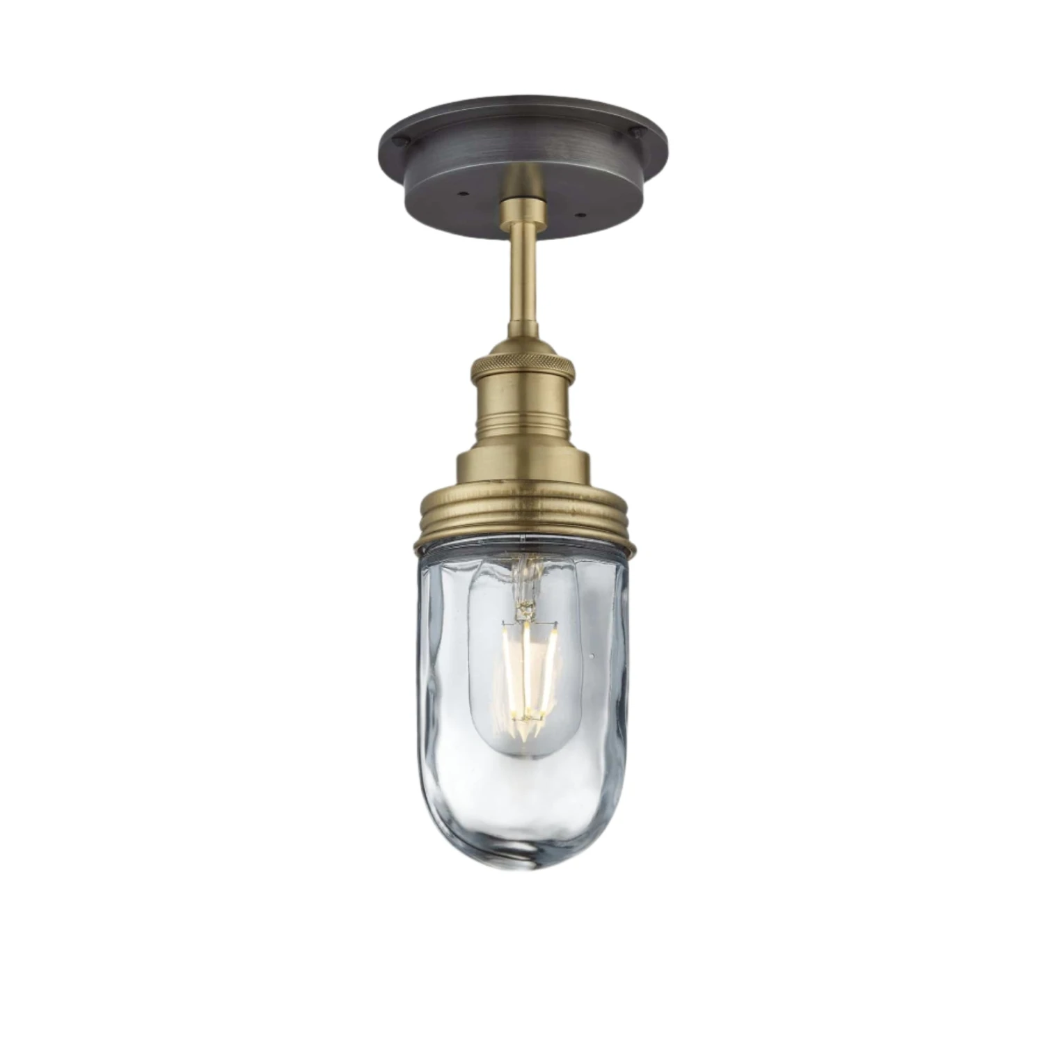 Brooklyn Outdoor & Bathroom Flush Mount - Brass 3 Brooklyn Outdoor & Bathroom Flush Mount - Brass