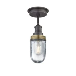 Brooklyn Outdoor & Bathroom Flush Mount - Pewter