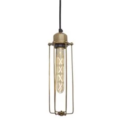 Orlando Cylinder Pendant - 3 Inch - Brass