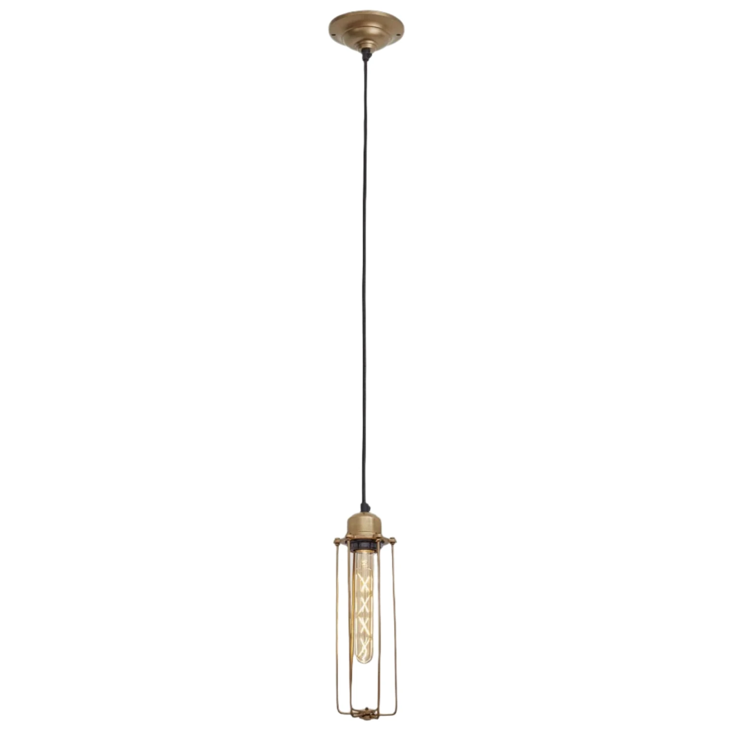Orlando Cylinder Pendant - 3 Inch - Brass 4 Orlando Cylinder Pendant - 3 Inch - Brass - Image 2