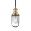 Brooklyn Outdoor & Bathroom Pendant - Brass -Lumi Home Shop 3 Inch Pendant Brass Industville Lighting TubeGlass BrassHolder BrassRing Brooklyn IP65 BR IP65 P BH BR