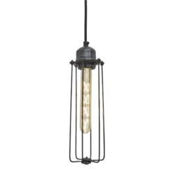 Orlando Cylinder Pendant - 3 Inch - Pewter