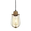 Orlando Wire Cage Pendant - 4 Inch - Brass -Lumi Home Shop 4 Inch Pendant Brass Industville Lighting WireCage BrassHolder Orlando OR WCP4 B