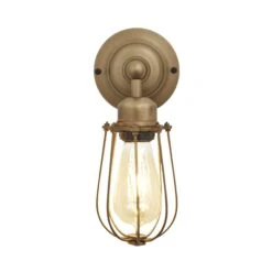 Orlando Wire Cage Wall Light - 4 Inch - Brass