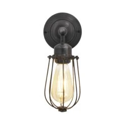 Orlando Wire Cage Wall Light - 4 Inch - Pewter
