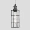Brooklyn Wire Cage Pendant - 5 Inch - Pewter - Cylinder -Lumi Home Shop 5 Inch Pendant Pewter Industville Lighting Cylinder PewterHolder Brooklyn BR WCP5 P CY PH