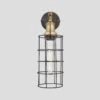 Brooklyn Wire Cage Wall Light - 5 Inch - Pewter - Cylinder 1 Brooklyn Wire Cage Wall Light - 5 Inch - Pewter - Cylinder -Lumi Home Shop 5 Inch WallLight Pewter Industville Lighting Cylinder BrassHolder Brooklyn BR WCWL5 P CY BH