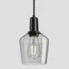Sleek Tinted Glass Schoolhouse Pendant - 5.5 Inch - Smoke Grey