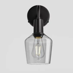 Sleek Tinted Glass Schoolhouse Wall Light - 5.5 Inch - Smoke Grey 19 Sleek Tinted Glass Schoolhouse Wall Light - 5.5 Inch - Smoke Grey -Lumi Home Shop 5.5 Inch WallLight Glass Industville Lighting Schoolhouse BlackHolder Sleek SL TGL SHWL5 SG BKH