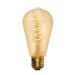 Vintage LED Spiral Edison Bulb - 5W E27 Pear ST64