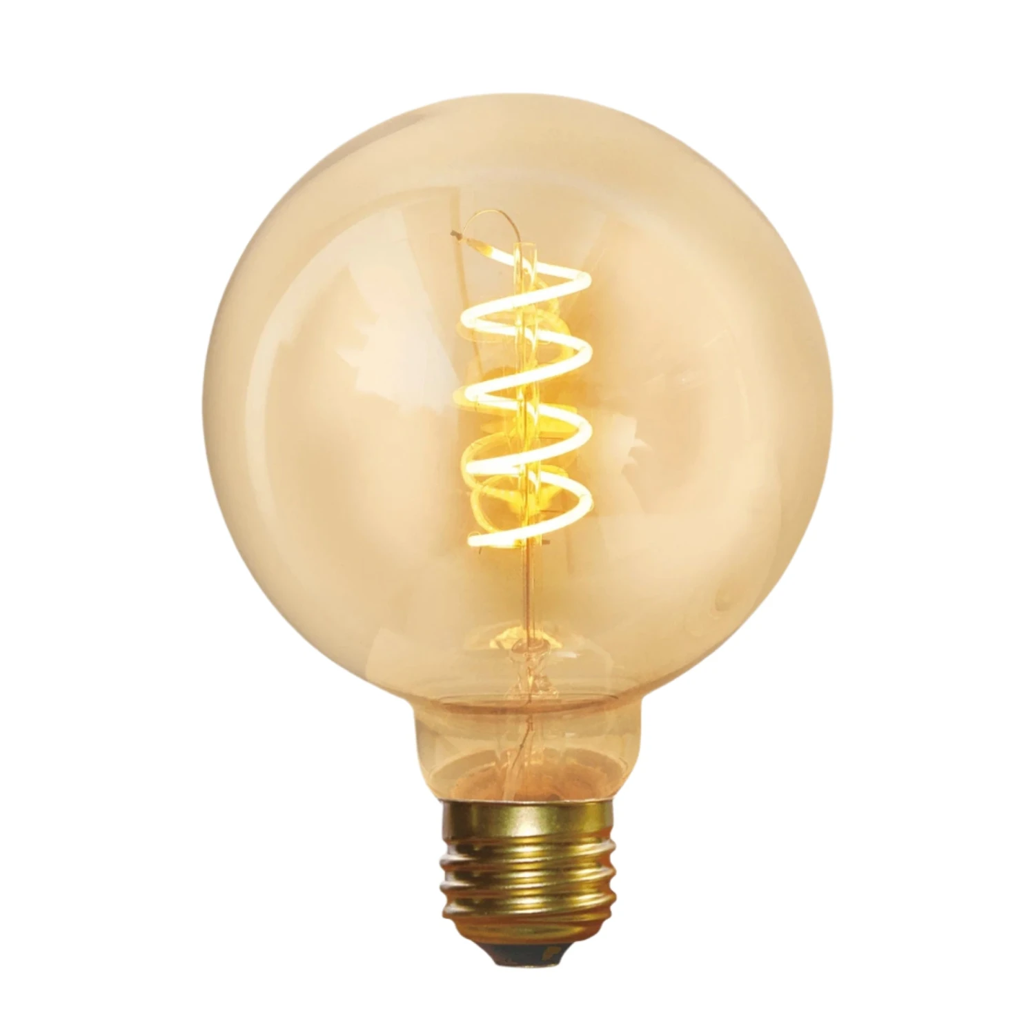 Vintage LED Spiral Edison Bulb - 5W E27 Small Globe G95 2 Vintage LED Spiral Edison Bulb - 5W E27 Small Globe G95
