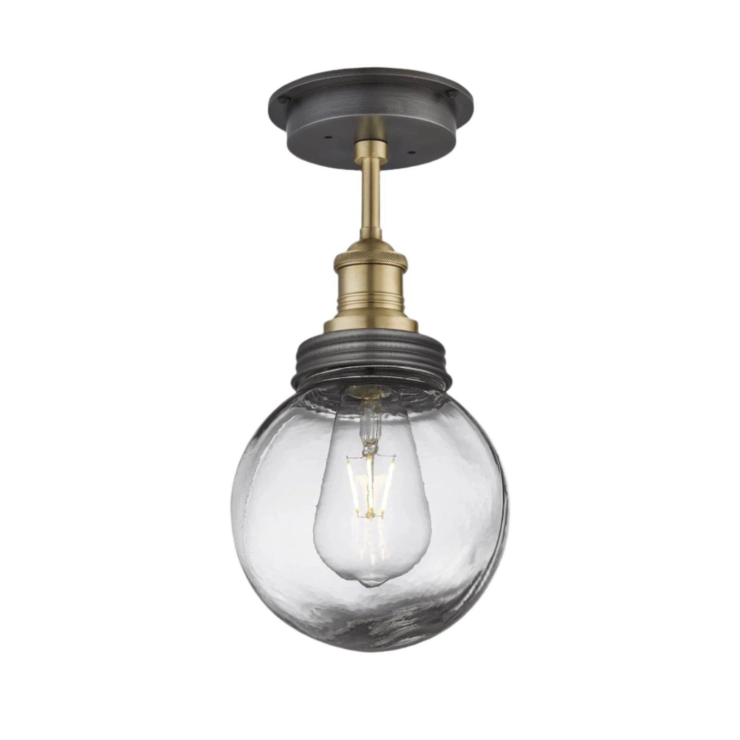 Brooklyn Outdoor & Bathroom Globe Flush Mount - Brass 4 Brooklyn Outdoor & Bathroom Globe Flush Mount - Brass - Image 2