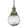 Brooklyn Outdoor & Bathroom Globe Pendant Light - Pewter 2 Brooklyn Outdoor & Bathroom Globe Pendant Light - Pewter -Lumi Home Shop 6 Inch Pendant Pewter Industville Lighting GlobeGlass PewterHolder BrassRing Brooklyn IP65 BR IP65 P PH BR GLG