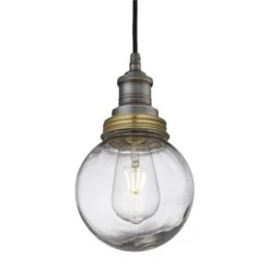 Brooklyn Outdoor & Bathroom Globe Pendant Light - Pewter