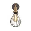 Brooklyn Balloon Cage Wall Light - 6 Inch - Pewter 2 Brooklyn Balloon Cage Wall Light - 6 Inch - Pewter -Lumi Home Shop 6 Inch WallLight Pewter Industville Lighting Balloon BrassHolder Brooklyn BR BCWL6 P BH