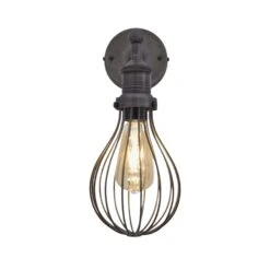 Brooklyn Balloon Cage Wall Light - 6 Inch - Pewter 13 Brooklyn Balloon Cage Wall Light - 6 Inch - Pewter -Lumi Home Shop 6 Inch WallLight Pewter Industville Lighting Balloon PewterHolder Brooklyn BR BCWL6 P PH v2