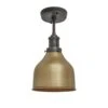 Brooklyn Cone Flush Mount - 7 Inch - Brass 1 Brooklyn Cone Flush Mount - 7 Inch - Brass -Lumi Home Shop 7 Inch FlushMount Brass Industville Lighting Cone PewterHolder Brooklyn BR CFM7 B PH