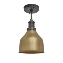 Brooklyn Cone Flush Mount - 7 Inch - Brass
