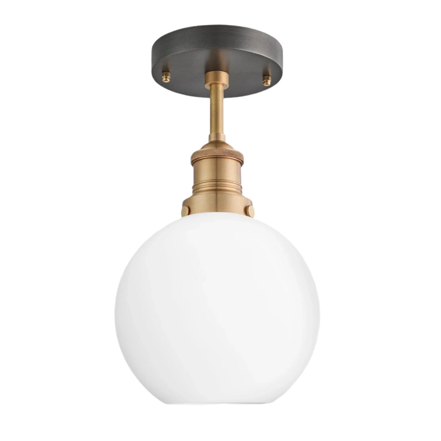 Brooklyn Opal Glass Globe Flush Mount Light - 7 Inch 5 Brooklyn Opal Glass Globe Flush Mount Light - 7 Inch - Image 3