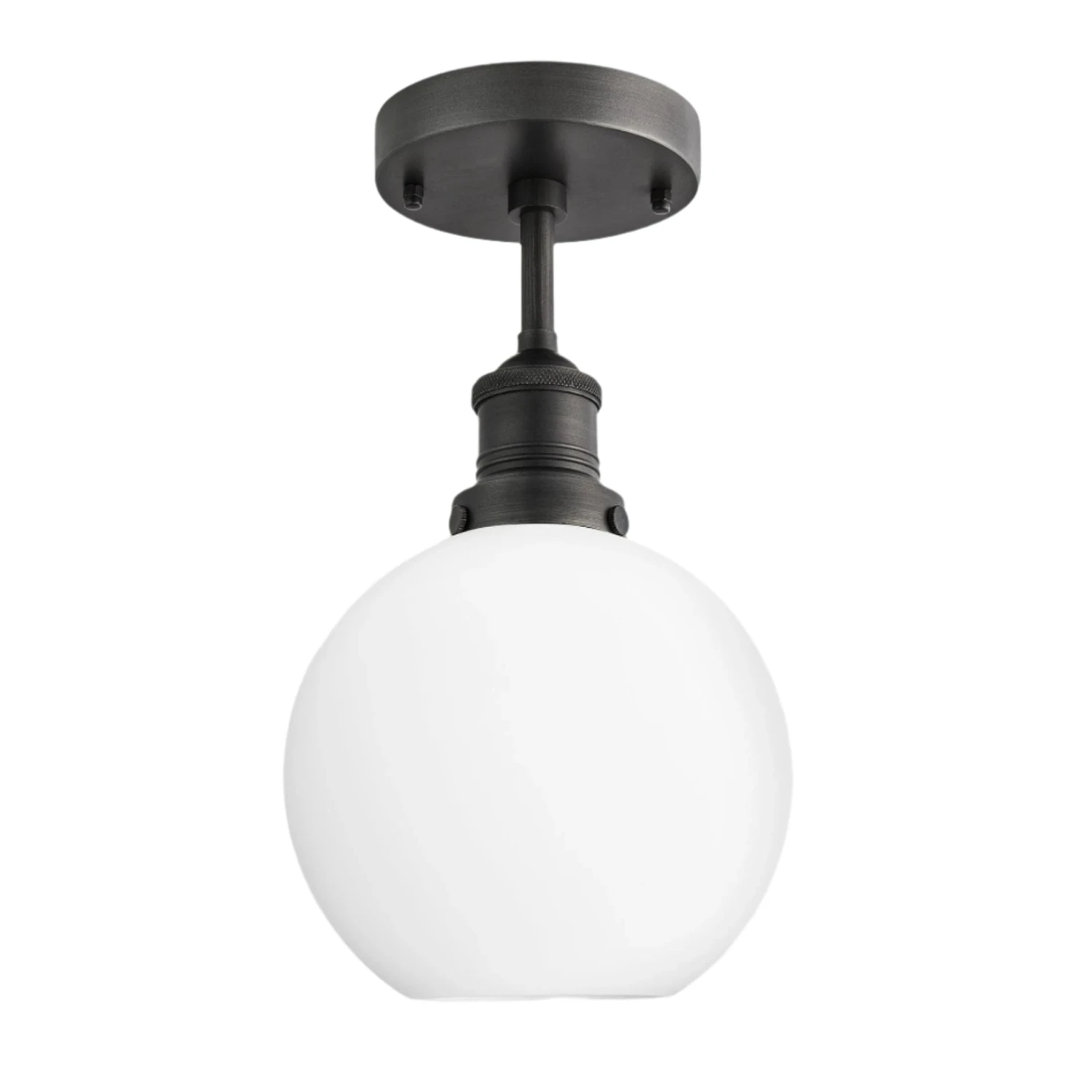 Brooklyn Opal Glass Globe Flush Mount Light - 7 Inch 3 Brooklyn Opal Glass Globe Flush Mount Light - 7 Inch