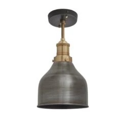 Brooklyn Cone Flush Mount - 7 Inch - Pewter