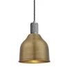 Knurled Cone Pendant Light - 7 Inch - Brass 2 Knurled Cone Pendant Light - 7 Inch - Brass -Lumi Home Shop 7 Inch Pendant Brass Industville Lighting Cone PewterHolder Knurled KN CP7 B PH