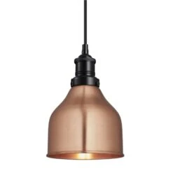 Brooklyn Cone Pendant - 7 Inch - Copper -Lumi Home Shop 7 Inch Pendant Copper Industville Lighting Cone BlackHolder Brooklyn BR CP7 C BKH w