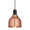 Knurled Cone Pendant Light - 7 Inch - Copper -Lumi Home Shop 7 Inch Pendant Copper Industville Lighting Cone BlackHolder Knurled KN CP7 C BKH