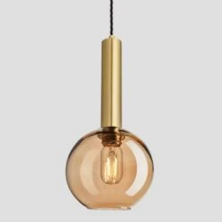 Front Page -Lumi Home Shop 7 Inch Pendant Glass Industville Lighting Globe BrassHolder SleekCylinder SL CY TGL GLP7 A BH