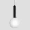 Sleek Cylinder Opal Glass Globe Pendant Light - 7 Inch -Lumi Home Shop 7 Inch Pendant OpalGlass Industville Lighting Globe BlackHolder SleekCylinder SL CY OGL GLP7 W BKH