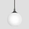 Chelsea Opal Glass Globe Pendant Light - 7 Inch - White -Lumi Home Shop 7 Inch Pendant OpalGlass Industville Lighting Globe PewterHolder Chlesea CH OGL GLP7 W PH