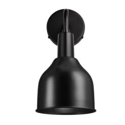 Sleek Cone Wall Light - 7 Inch - Black
