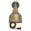 Brooklyn Cone Wall Light - 7 Inch - Brass - With Plug -Lumi Home Shop 7 Inch WallLight Brass Industville Lighting Cone BrassHolder WithPlug Brooklyn PBR CWL7 B BH FLWP
