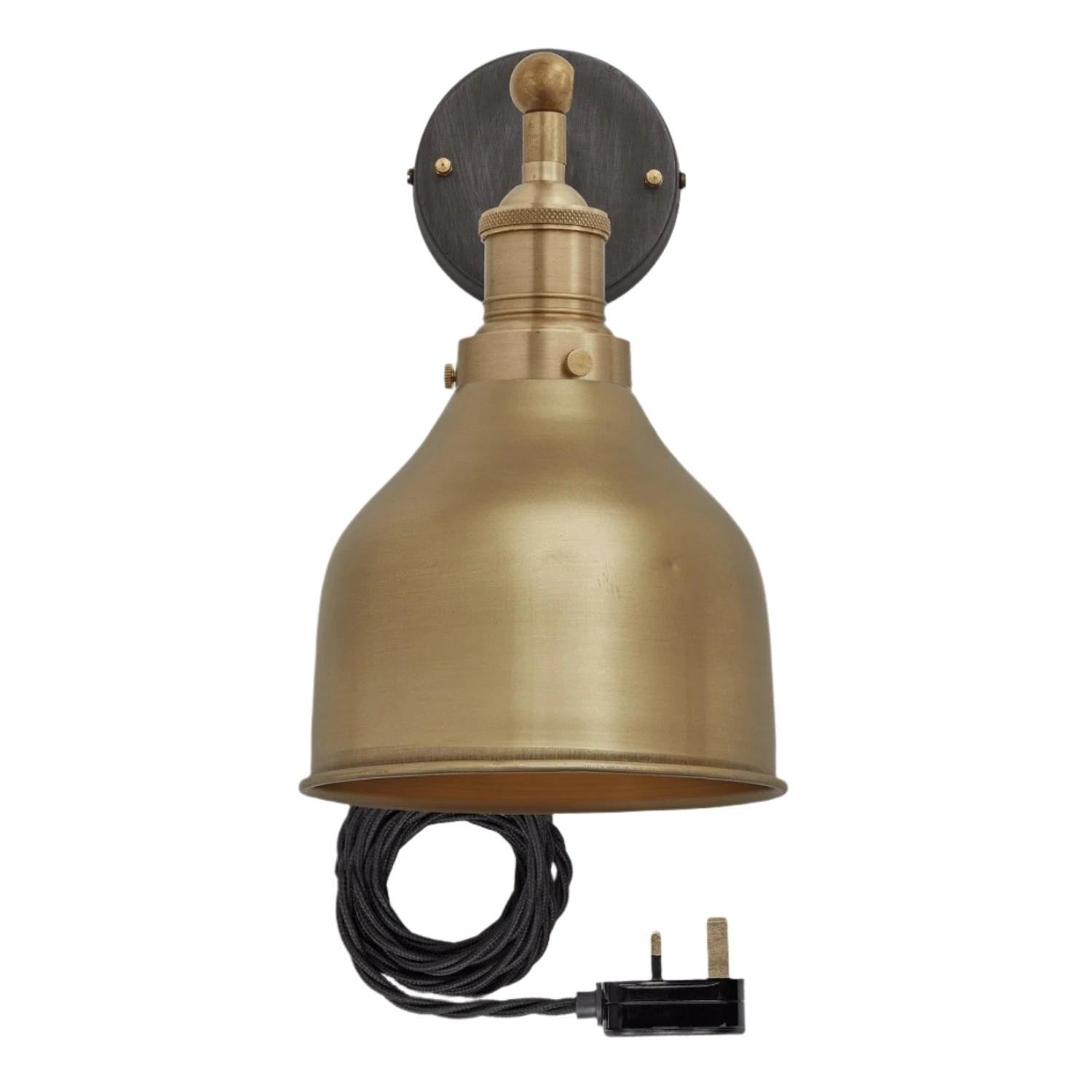 Brooklyn Cone Wall Light - 7 Inch - Brass - With Plug 3 Brooklyn Cone Wall Light - 7 Inch - Brass - With Plug