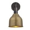 Sleek Cone Wall Light - 7 Inch - Brass -Lumi Home Shop 7 Inch WallLight Brass Industville Lighting Cone PewterHolder Sleek SL CWL7 B PH Lit