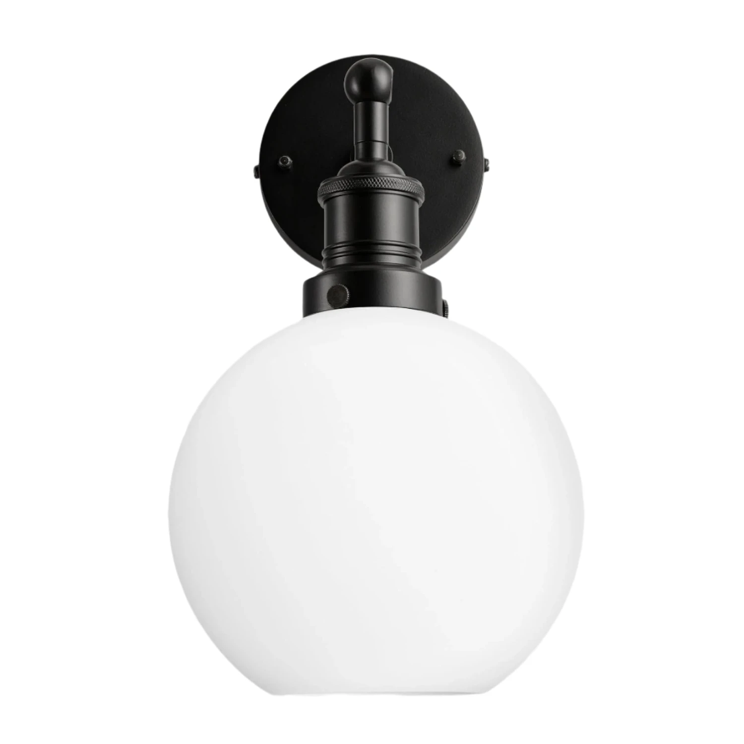 Brooklyn Opal Glass Globe Wall Light - 7 Inch 3 Brooklyn Opal Glass Globe Wall Light - 7 Inch