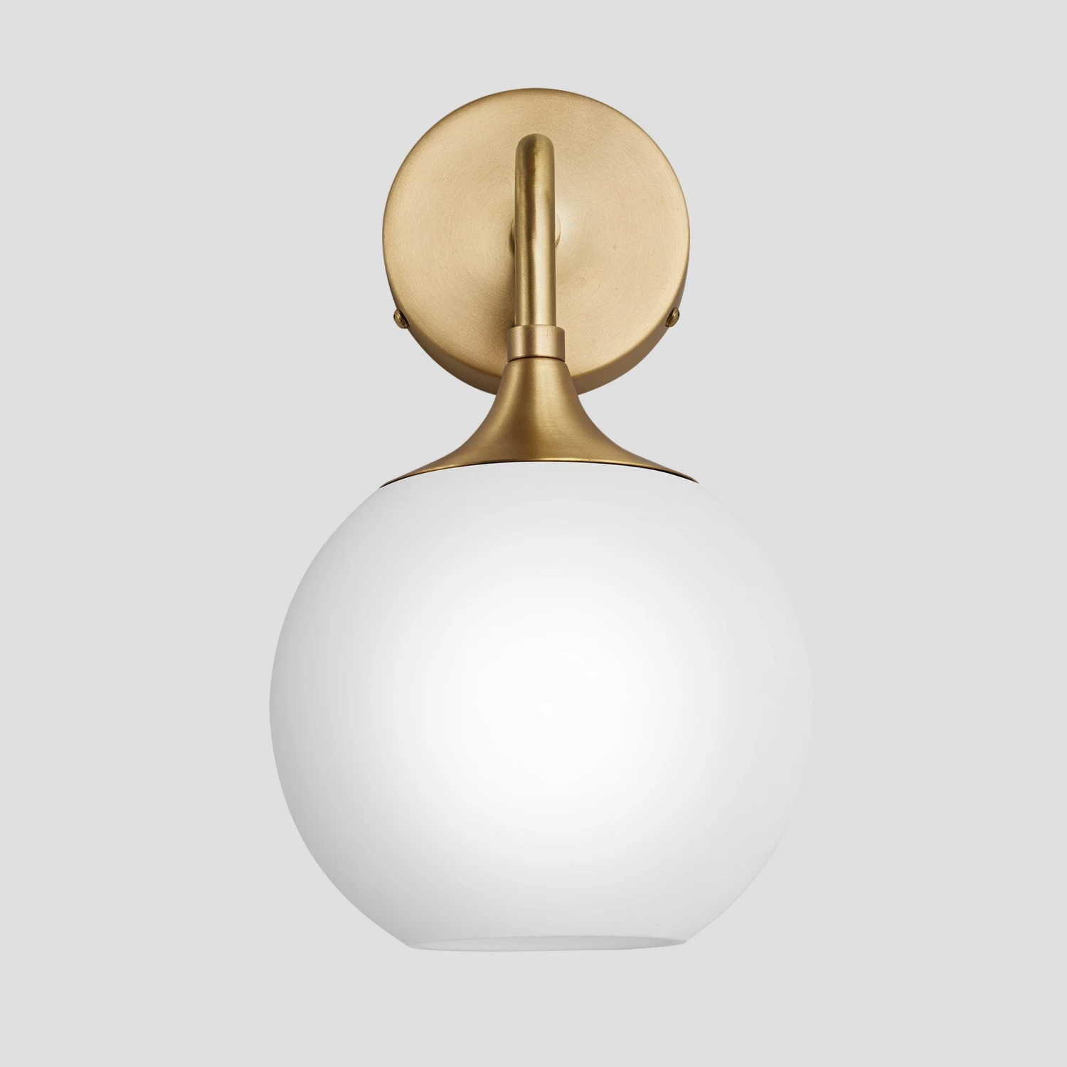 Chelsea Opal Glass Globe Wall Light - 7 Inch - White 7 Chelsea Opal Glass Globe Wall Light - 7 Inch - White - Image 5