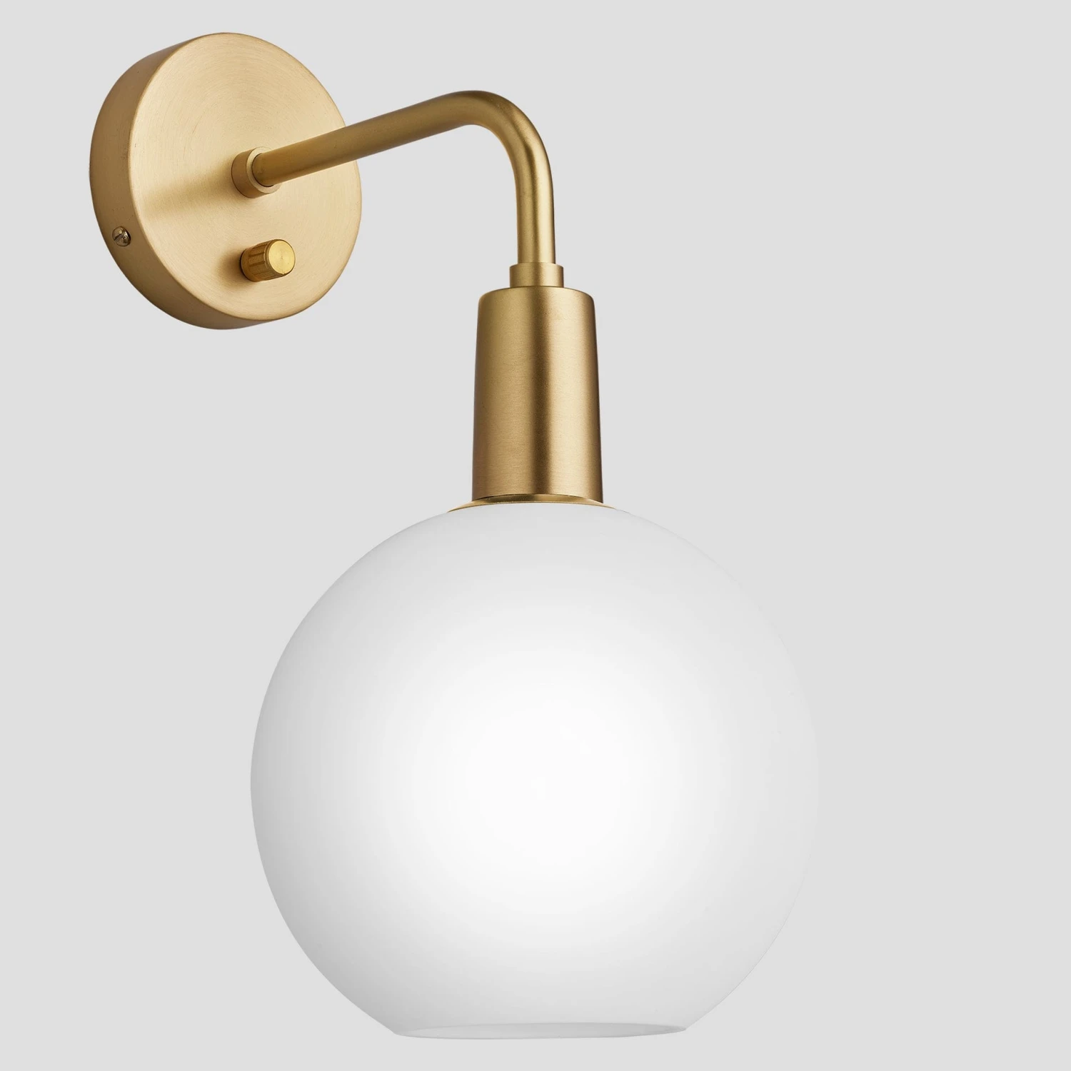 Sleek Opal Glass Globe Wall Light - 7 Inch 6 Sleek Opal Glass Globe Wall Light - 7 Inch - Image 4