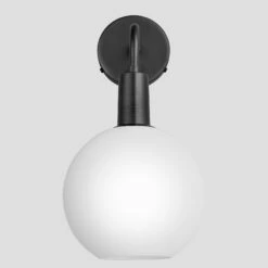 Sleek Opal Glass Globe Wall Light - 7 Inch 19 Sleek Opal Glass Globe Wall Light - 7 Inch -Lumi Home Shop 7 Inch WallLight OpalGlass Industville Lighting Globe PewterHolder Sleek SL OGL GLWL7 W PH