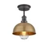 Brooklyn Outdoor & Bathroom Dome Flush Mount - 8 Inch - Brass