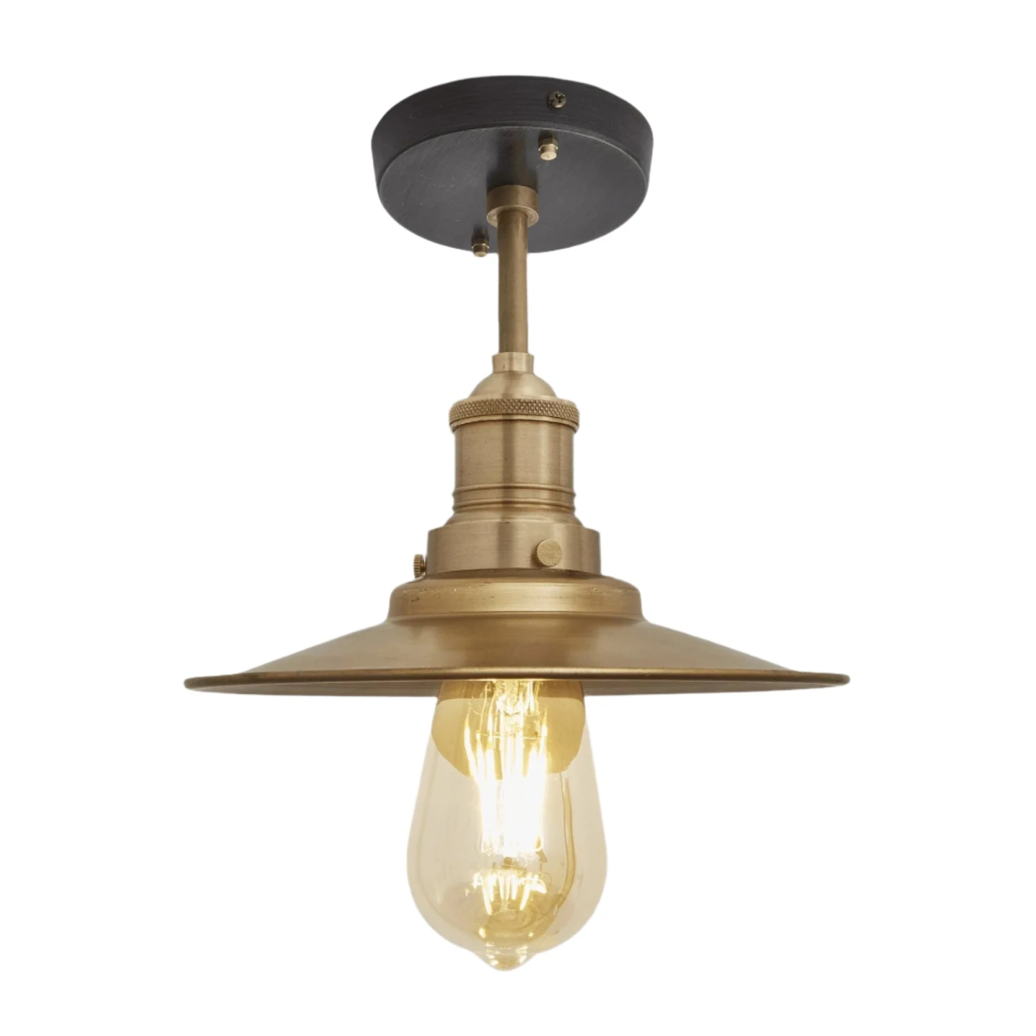 Brooklyn Flat Flush Mount - 8 Inch - Brass 4 Brooklyn Flat Flush Mount - 8 Inch - Brass - Image 2