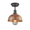 Brooklyn Outdoor & Bathroom Dome Flush Mount - 8 Inch - Copper